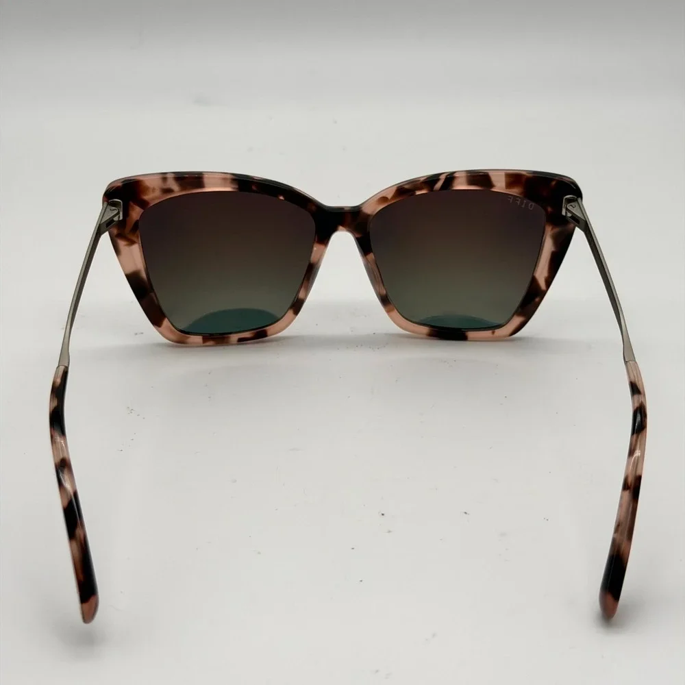 DIFF Eyewear Becky II HM-TF30P Tortoise Taupe Polarized Cat Eye Sunglasses